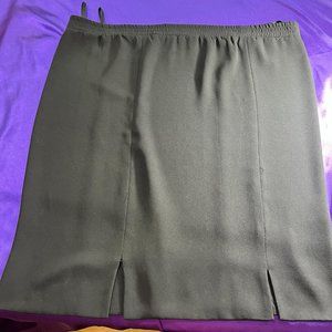 📌Hermann Lange Knee Length Business Skirt with Elastic Waistline and Slits